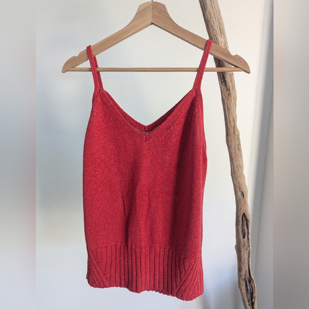 BR Red Knit Tank Top